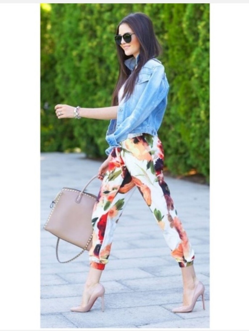 NWOT Haute Hippie 100% Silk Floral Print Drawstring Jogger Pants Size Large